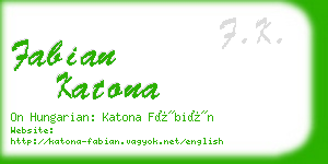 fabian katona business card